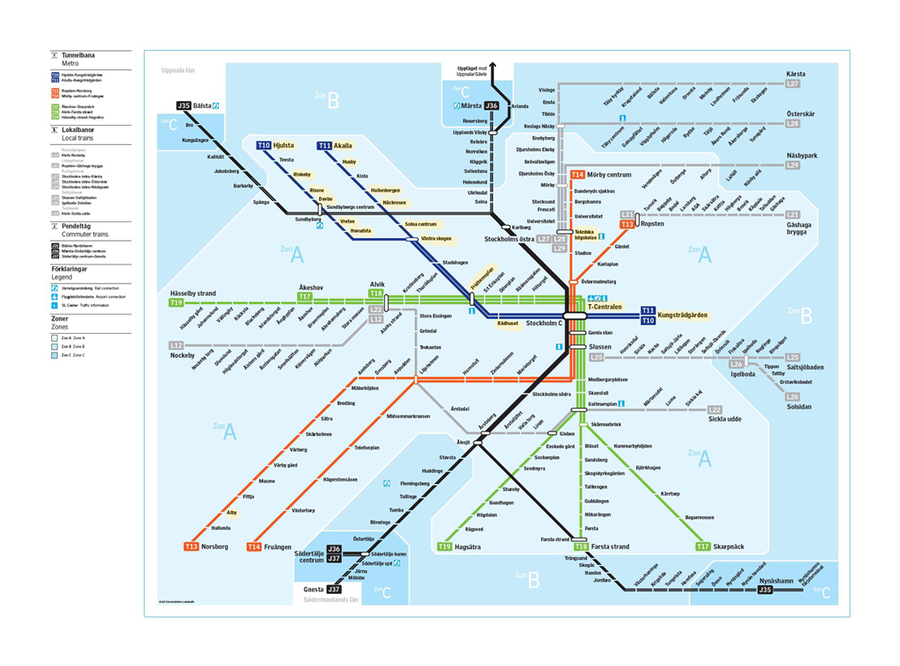Mapa Metro Estocolmo Mapa Metro Estocolmo