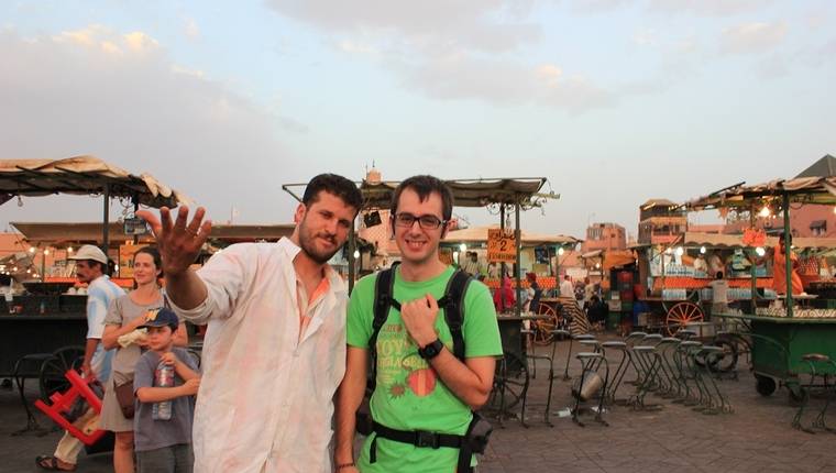 Plaza Djemaa el Fna en Marruecos Plaza Djemaa el Fna en Marruecos