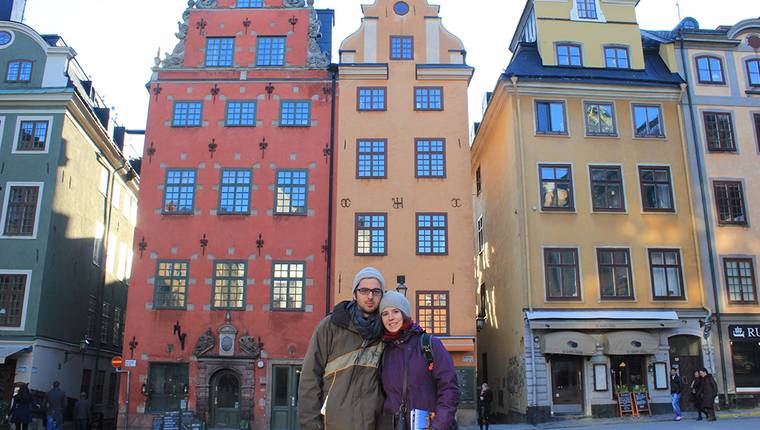 Plaza Stortorget en la Gamla Stan de Estocolmo Plaza Stortorget en la Gamla Stan de Estocolmo