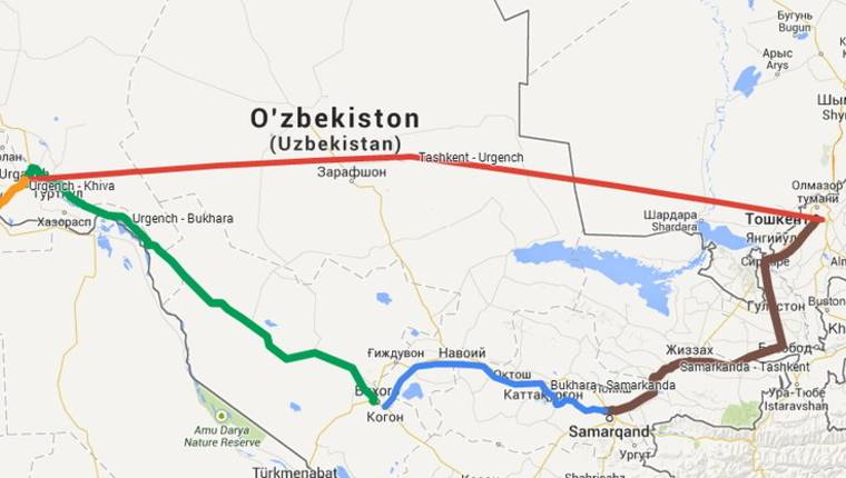 Ruta por Uzbekistan