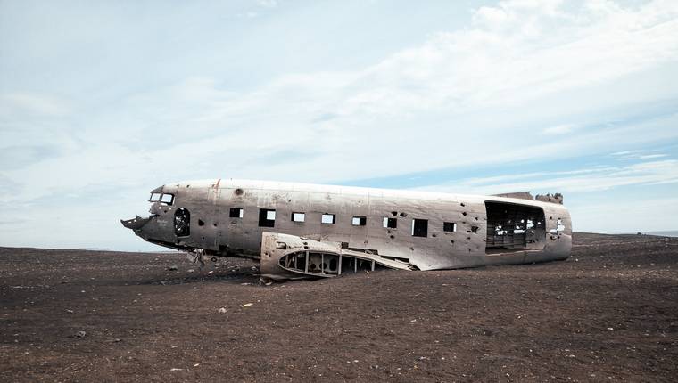 Avion abandonado Islandia