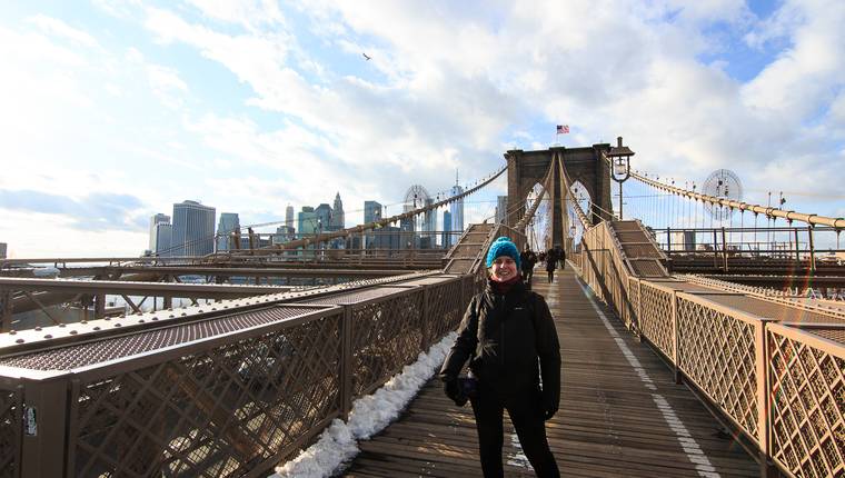 brooklyn bridge nueva york en invierno
