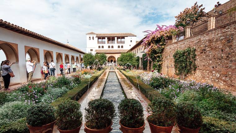 El Generalife en la Alhambra de Granada