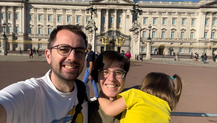 Esperando para ver el cambio de guardia en Londres