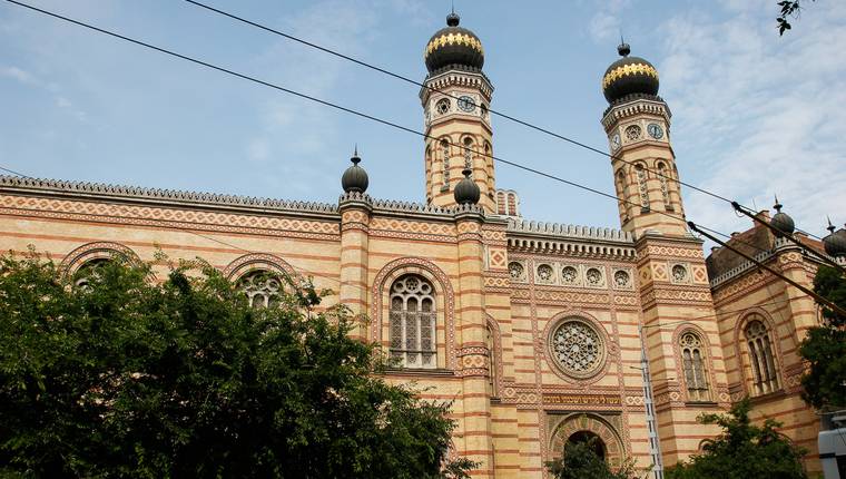 Fachada de la Gran Sinagoga de Budapest
