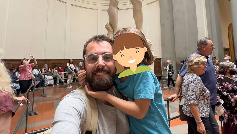 Galeria de la academia con la peque