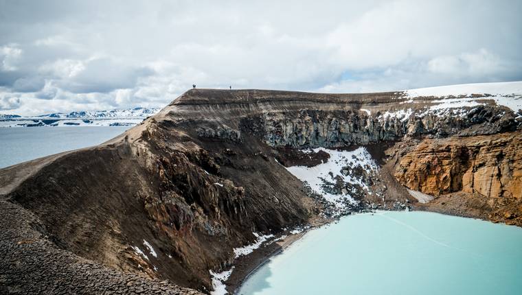 Lago en el crater del askja