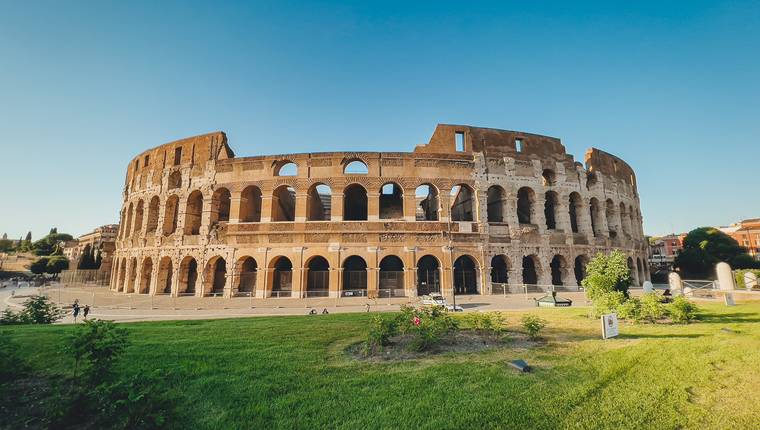 Panoramica del Coliseo en Roma