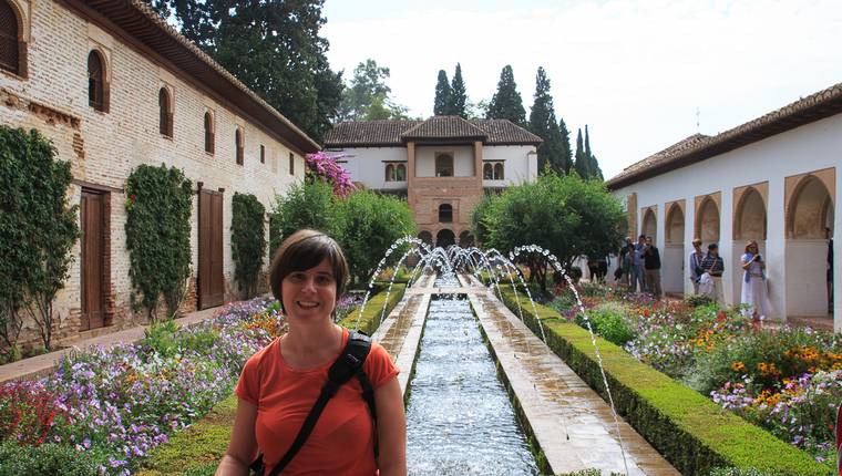 el patio de la acequia en el Generalife de la Alhambra