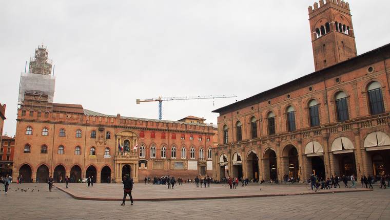 Piazza Maggiore en Bolonia