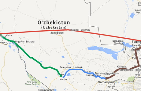 Ruta por Uzbekistan