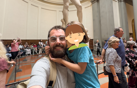 Galeria de la academia con la peque