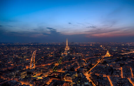 Paris de noche desde Montparnasse