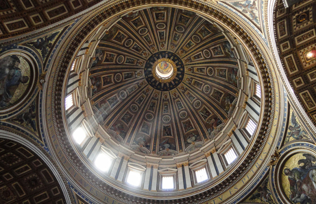 Visita el Vaticano - Cupula de San Pedro desde dentro Visita el Vaticano - Cupula de San Pedro desde dentro