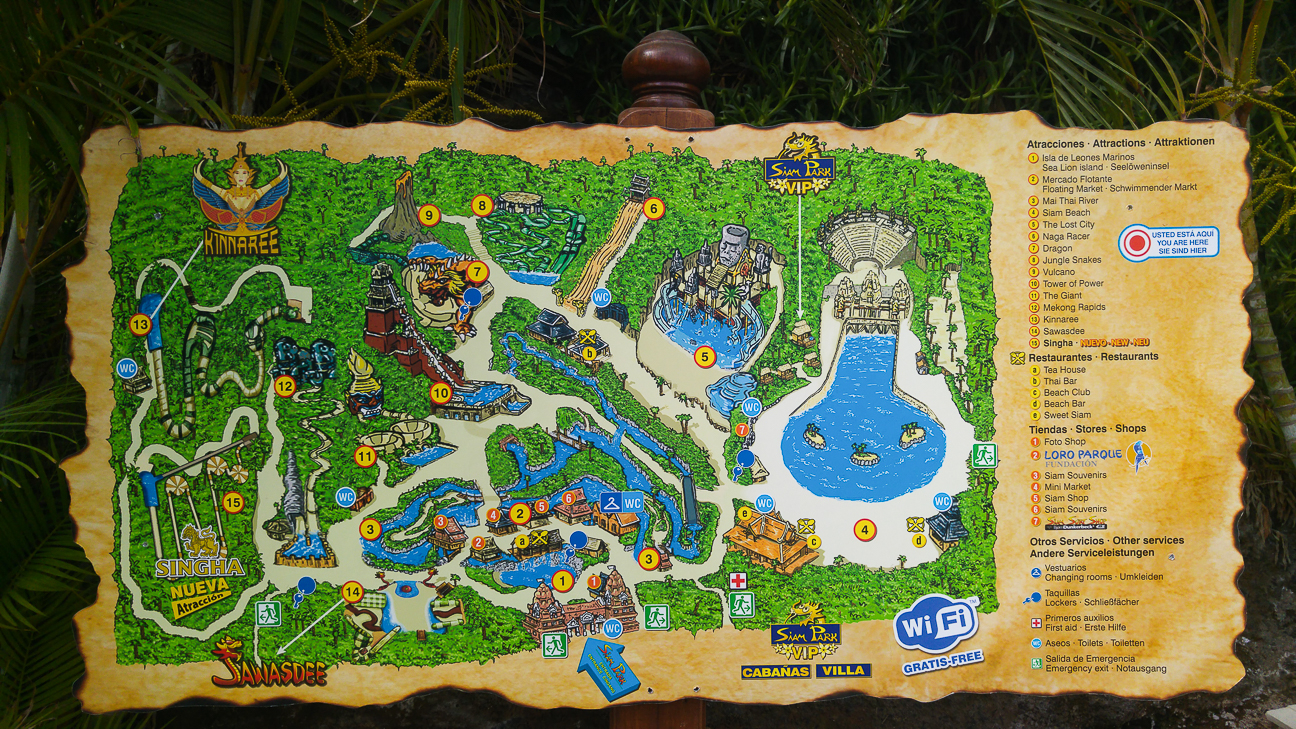 siam park mapa Experiencia en Siam Park en Tenerife | Cómete el Mundo