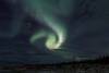 Aurora boreal en forma de espiral