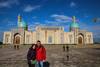 Henar y Aitor en el complejo Hazrat Imam de Tashkent