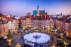 Plaza del Mercado en Varsovia en navidad