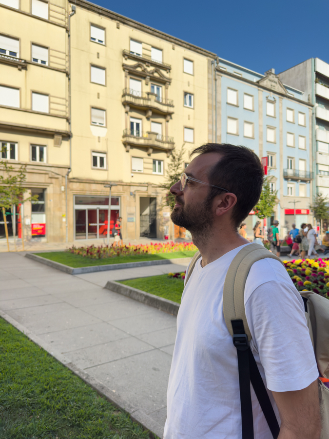 Aitor en Braga en una excursion desde Oporto