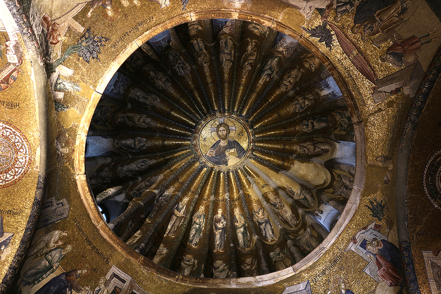 Detalles del interior de San Salvador de Chora en Istanbul