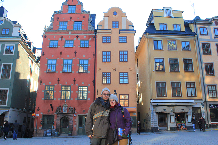 Plaza Stortorget en la Gamla Stan de Estocolmo Plaza Stortorget en la Gamla Stan de Estocolmo