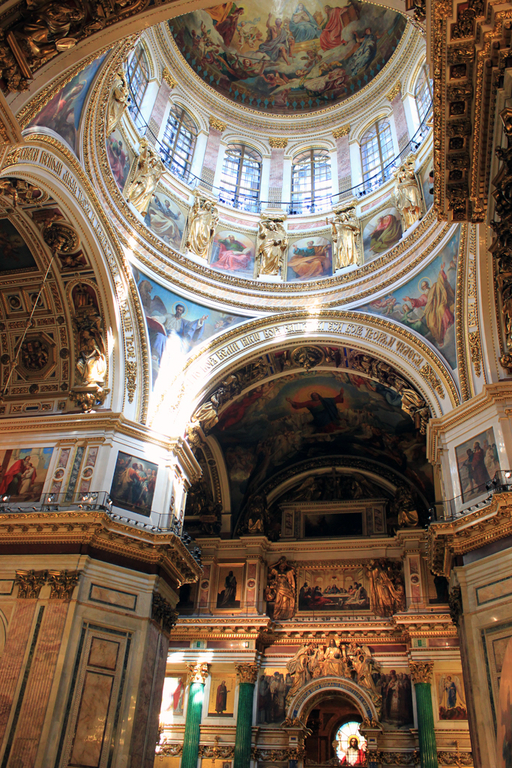 Interior catedral San Isaac - cupula Interior catedral San Isaac - cupula