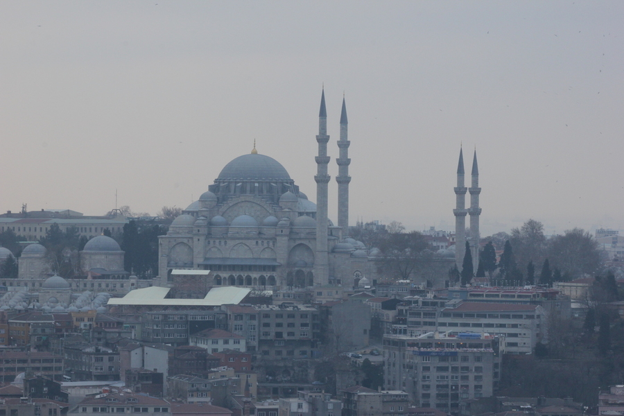 Mezquita Suleymaniye vista desde la Torre Galata Mezquita Suleymaniye vista desde la Torre Galata