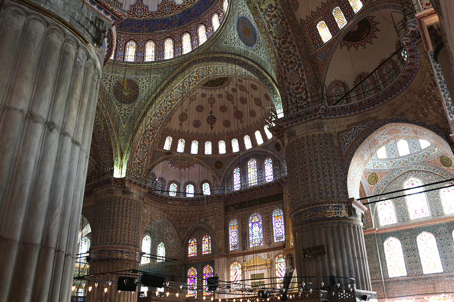 interior de la mezquita azul estambul