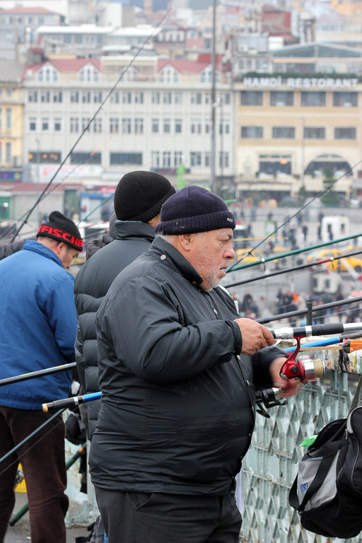 Pescador puente Galata Pescador puente Galata