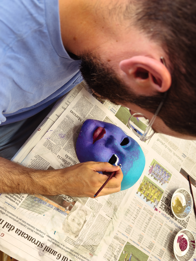 Taller de máscaras en Venecia