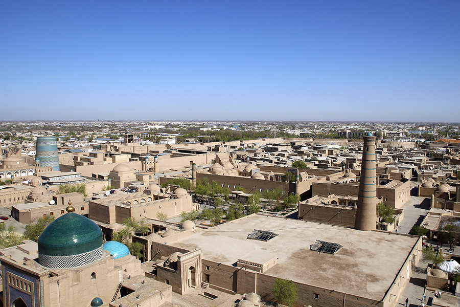 Vistas hacia el noroeste de Khiva - Uzbekistan