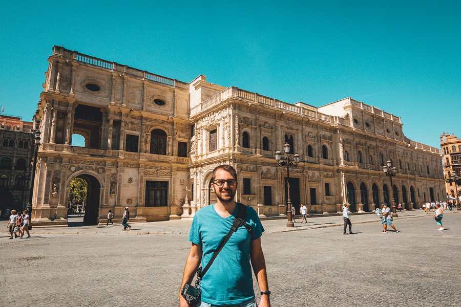 Aitor en el Ayuntamiento de Sevilla