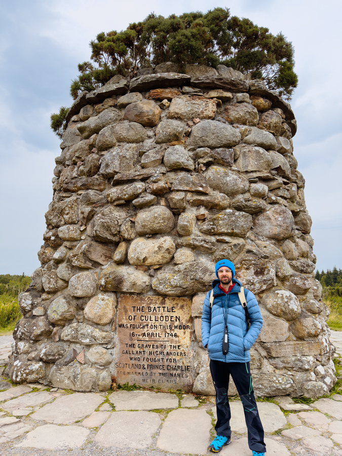 Aitor en el campo de batalla de Culloden