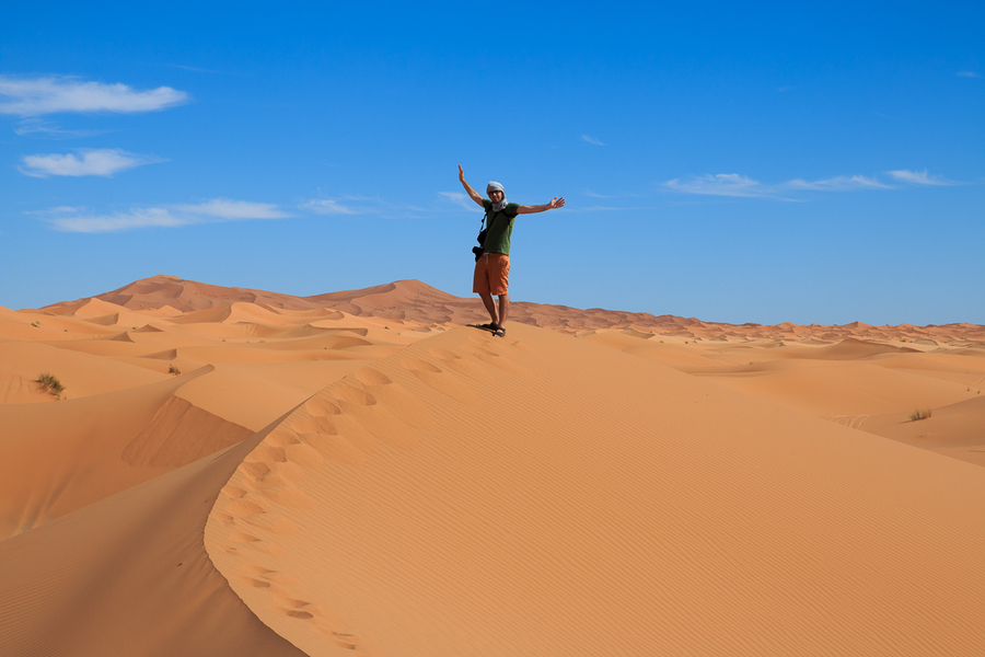 Aitor en el desierto de Merzouga