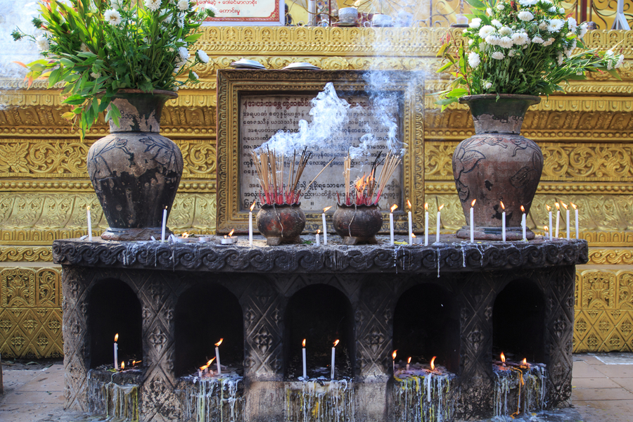 Altar en Laymyatnar Myanmar