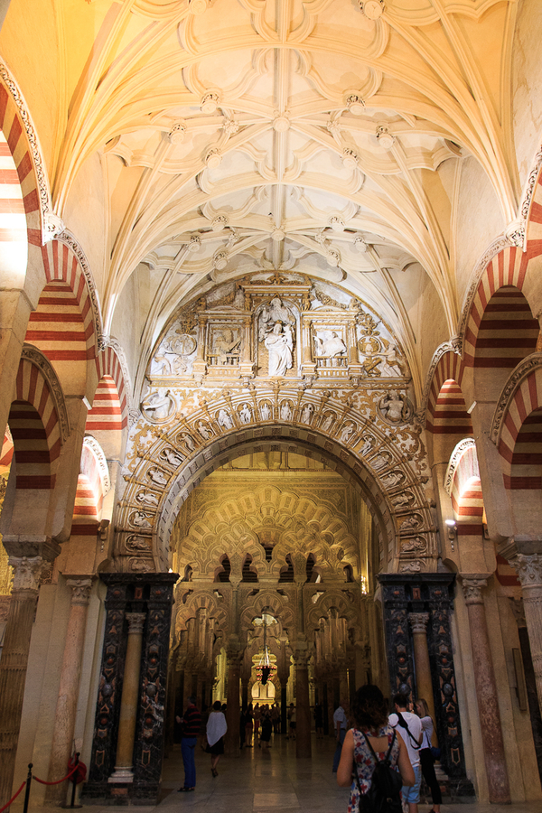 Arcadas cristianas de la mezquita catedral de Cordoba