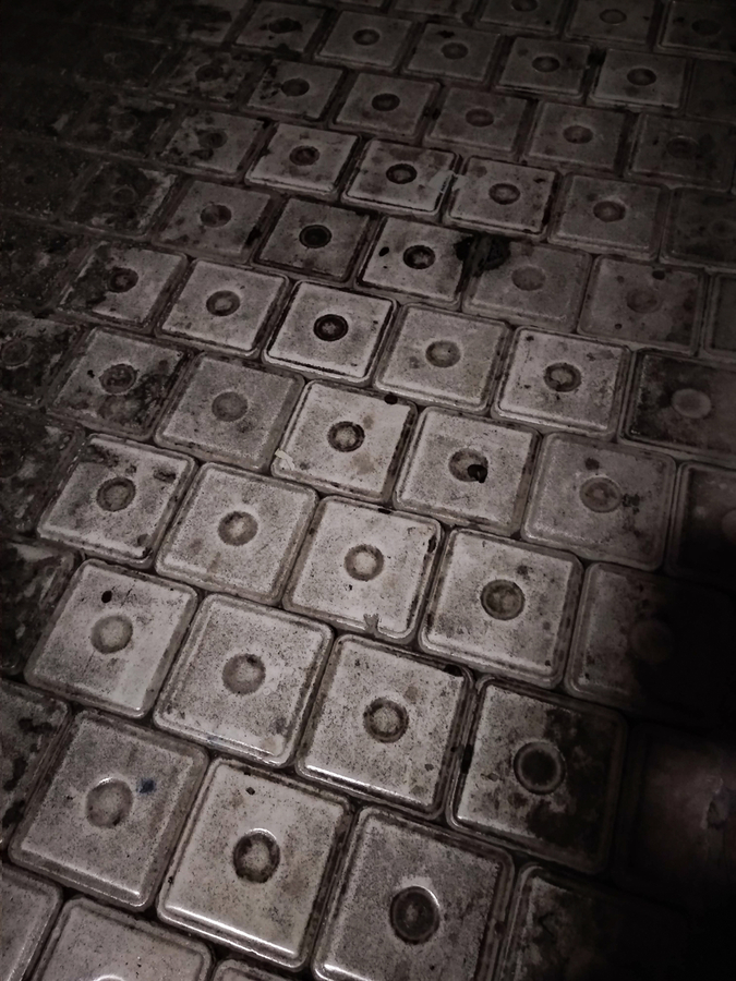 Baldosas hechas de sal