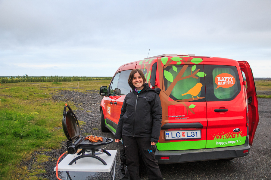 barbacoa en campervan Islandia barbacoa en campervan Islandia