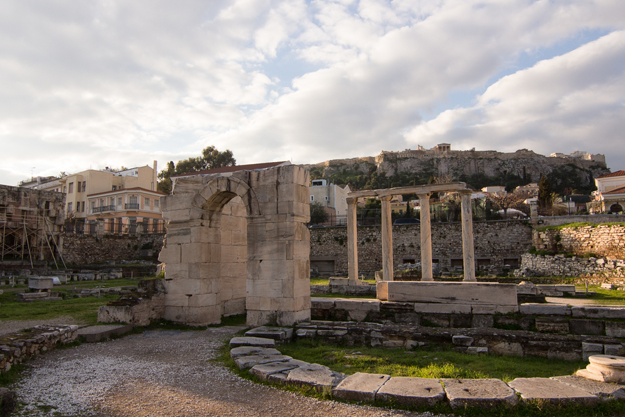 Biblioteca de Adriano en el itinerario de 4 días por Atenas