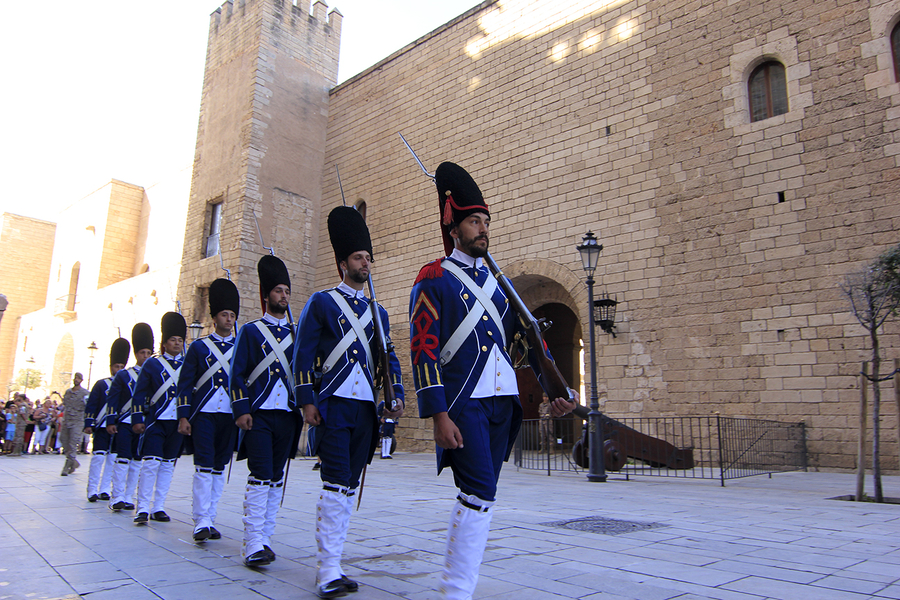 Cambio de guardia en la Almudaina
