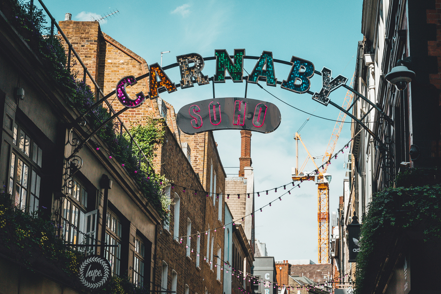 Carnaby Street en el Soho de Londres