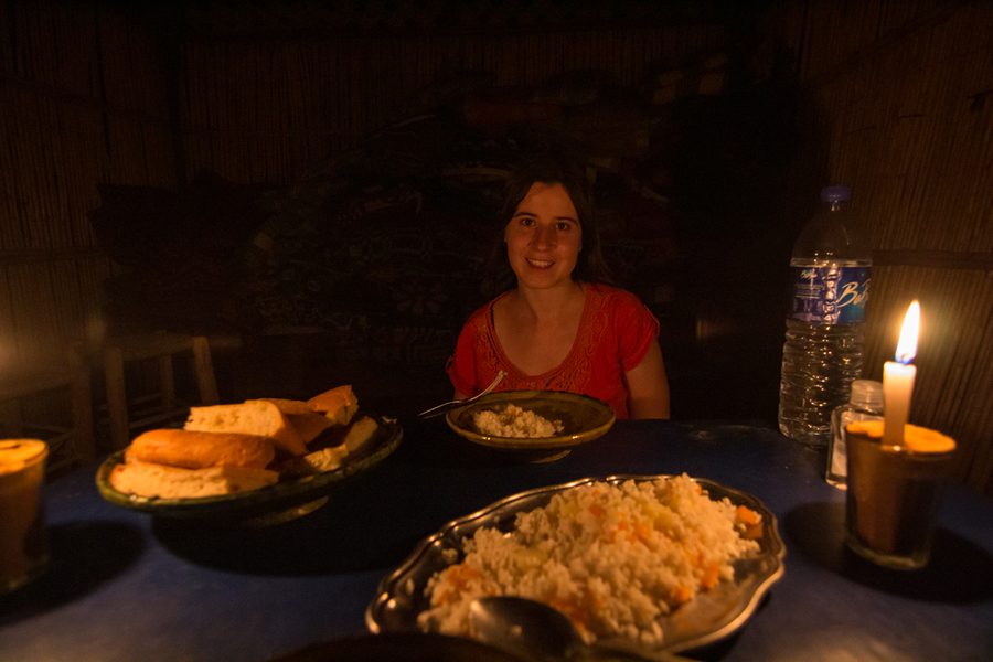 Cena en el desierto de Merzouga