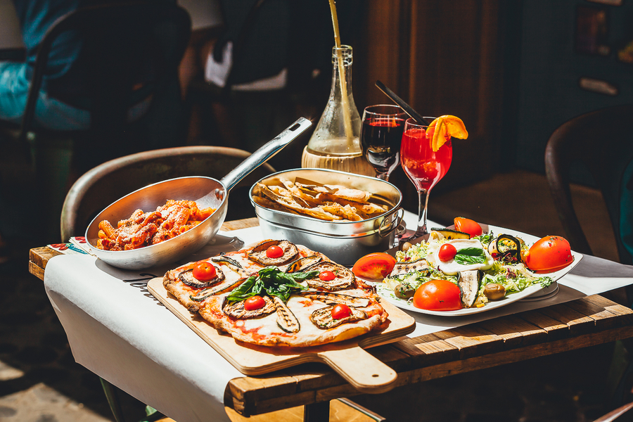 Comida deliciosa en Roma Trastevere
