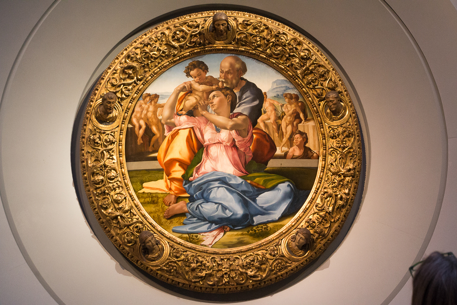 Cuadro de Miguel Angel en los Uffizi Cuadro de Miguel Angel en los Uffizi