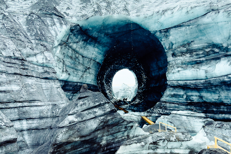 Cueva del Katla en itinerario de 14 días por Islandia