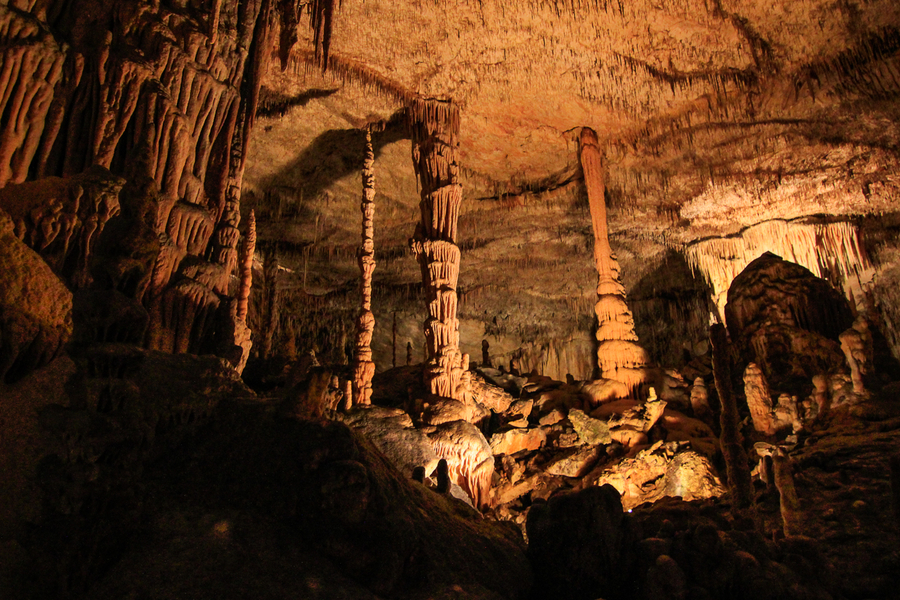 Columnas en las cuevas del Drach Columnas en las cuevas del Drach