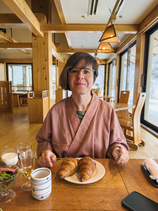 Desayuno occidental Ryokan en los alpes japoneses