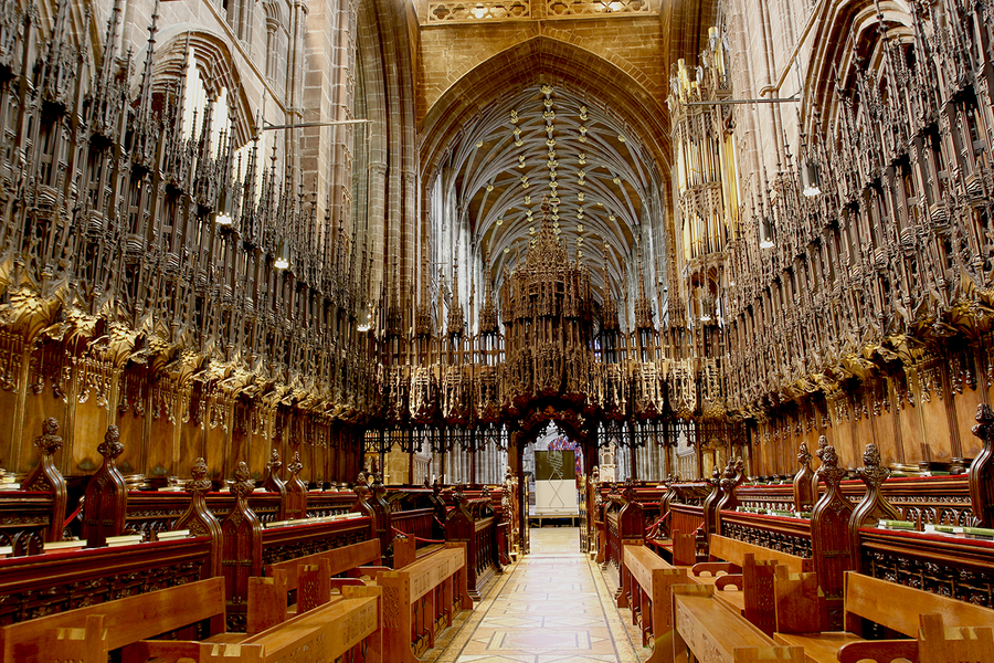 Detalle interior de la catedral de Chester Detalle interior de la catedral de Chester