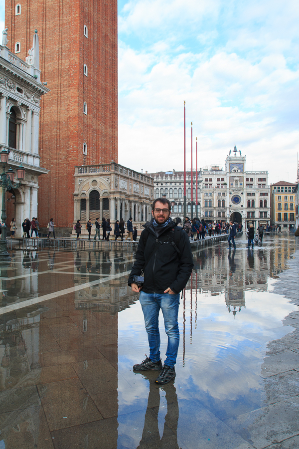 Aitor en Venecia en Acqua Alta
