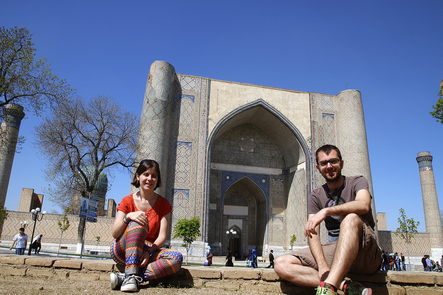 Fachada de la mezquita de Bibi-Janym Fachada de la mezquita de Bibi-Janym